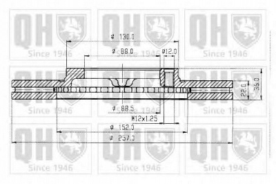 QUINTON HAZELL bdc3828 -  Тормозной диск